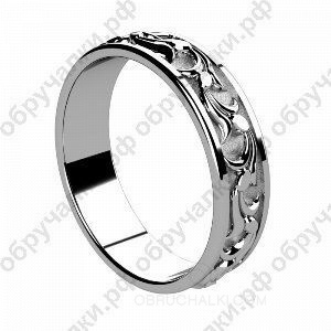Красивые обручальные кольца с резным природным орнаментом  на заказ фото 2