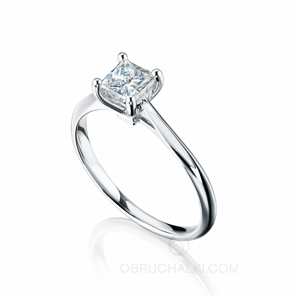 Классическое помолвочное кольцо с квадратным бриллиантом PROMISE PRINCESS