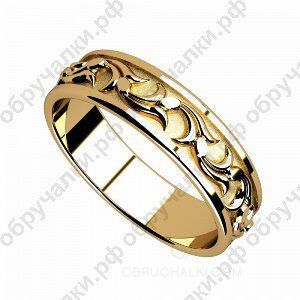 Красивые обручальные кольца с резным природным орнаментом  на заказ фото 4