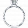 Легкое помолвочное кольцо с одним бриллиантом WEAVE на заказ фото 2