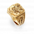 Золотое кольцо - печатка для мужчин POWER на заказ фото