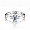 Свадебный комплект колец из белого золота EMERALD LINE &amp; DIAMOND STORY