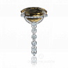 Женское кольцо из белого золота с крупным цитрином огранки овал CITRINE TRADITION