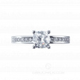 Шикарное помолвочное кольцо с белым бриллиантом MYSTERY CUSHION DIAMOND на заказ фото 2