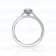 Помолвочное кольцо из белого золота с бриллиантом огранки Принцесса  MAGIC PRINCESS  на заказ фото 3