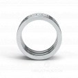 Обручальное кольцо женское с бриллиантами широкое COMBO BONNIE & CLYDE на заказ фото 3