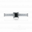 Помолвочное кольцо с черным бриллиантом MYSTERY BLACK DIAMOND на заказ фото 3