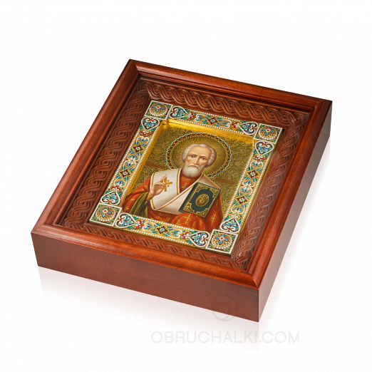 Икона Святого Николая Чудотворца ручная работа на заказ на заказ фото 2