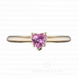 Помолвочное кольцо с розовым сапфиром SAPPHIRE HEART RING на заказ фото 2