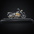 Модель мотоцикла HARLEY DAVIDSON серебряная на заказ фото 2