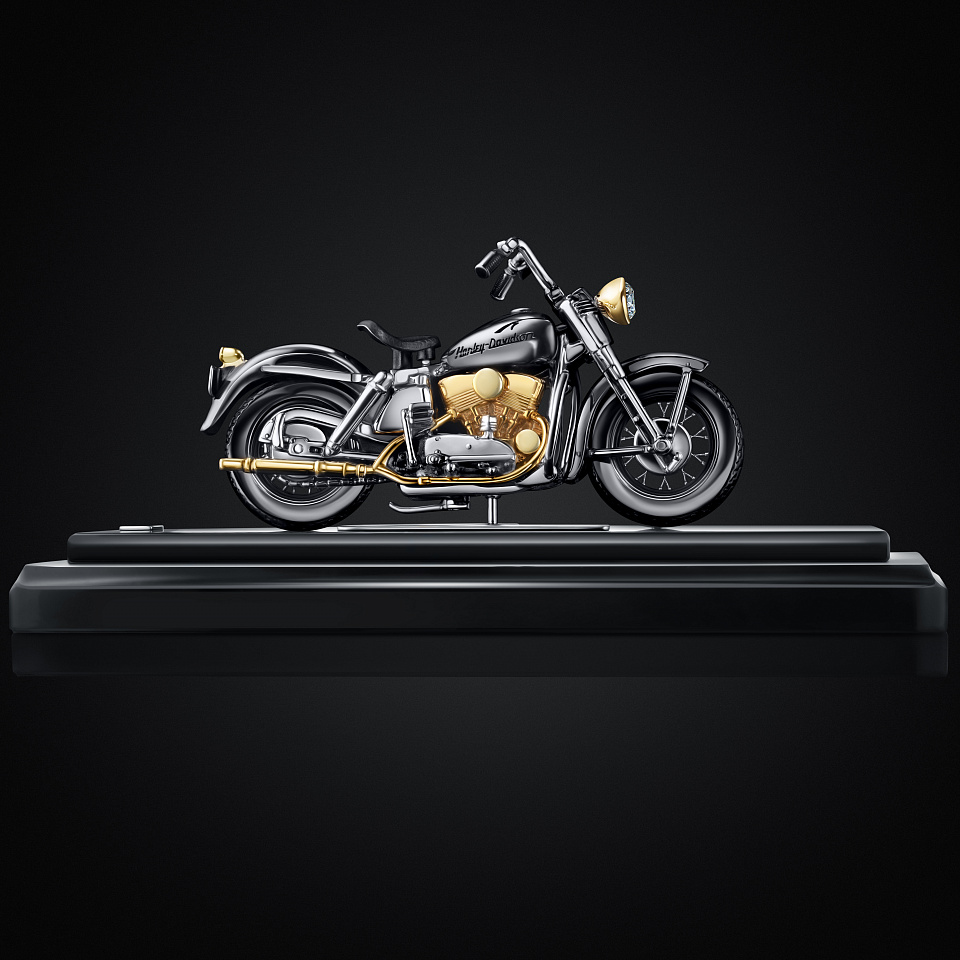 Модель мотоцикла HARLEY DAVIDSON серебряная