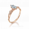 Ажурное помолвочное кольцо с бриллиантом огранки Маркиз WHISPER MARQUISE