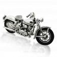 Серебряная модель мотоцикла Harley Davidson на заказ фото