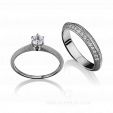 Обручальное и помолвочное кольцо невесты DIAMOND DREAM на заказ фото