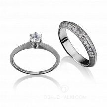 Обручальное и помолвочное кольцо невесты DIAMOND DREAM фото