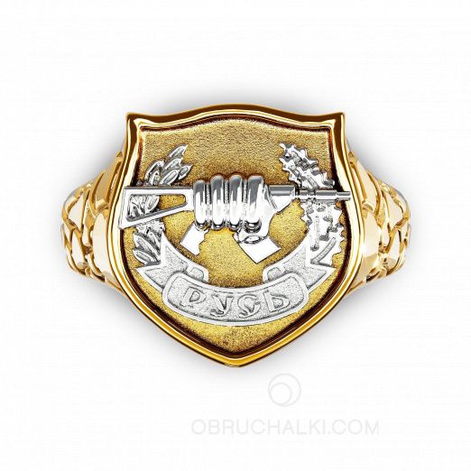 Мужское кольцо - печатка из золота RUS на заказ фото 3