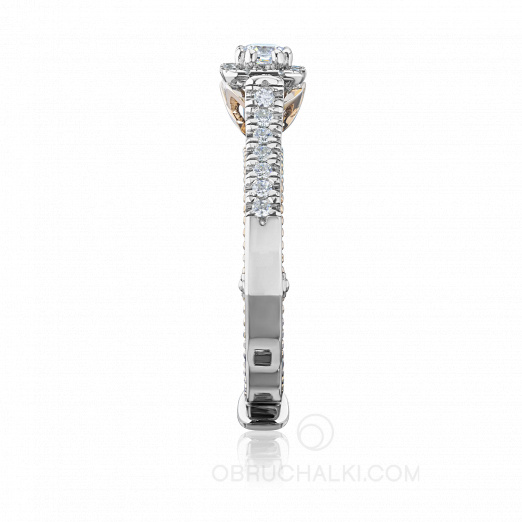 Роскошное помолвочное кольцо с бриллиантом VENICE на заказ фото 4