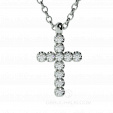Женский крестик с бриллиантами 11 DIAMOND CROSS на заказ фото