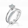 Комплект из обручального и помолвочного кольца SNOW QUEEN & WHITE BRIDAL
