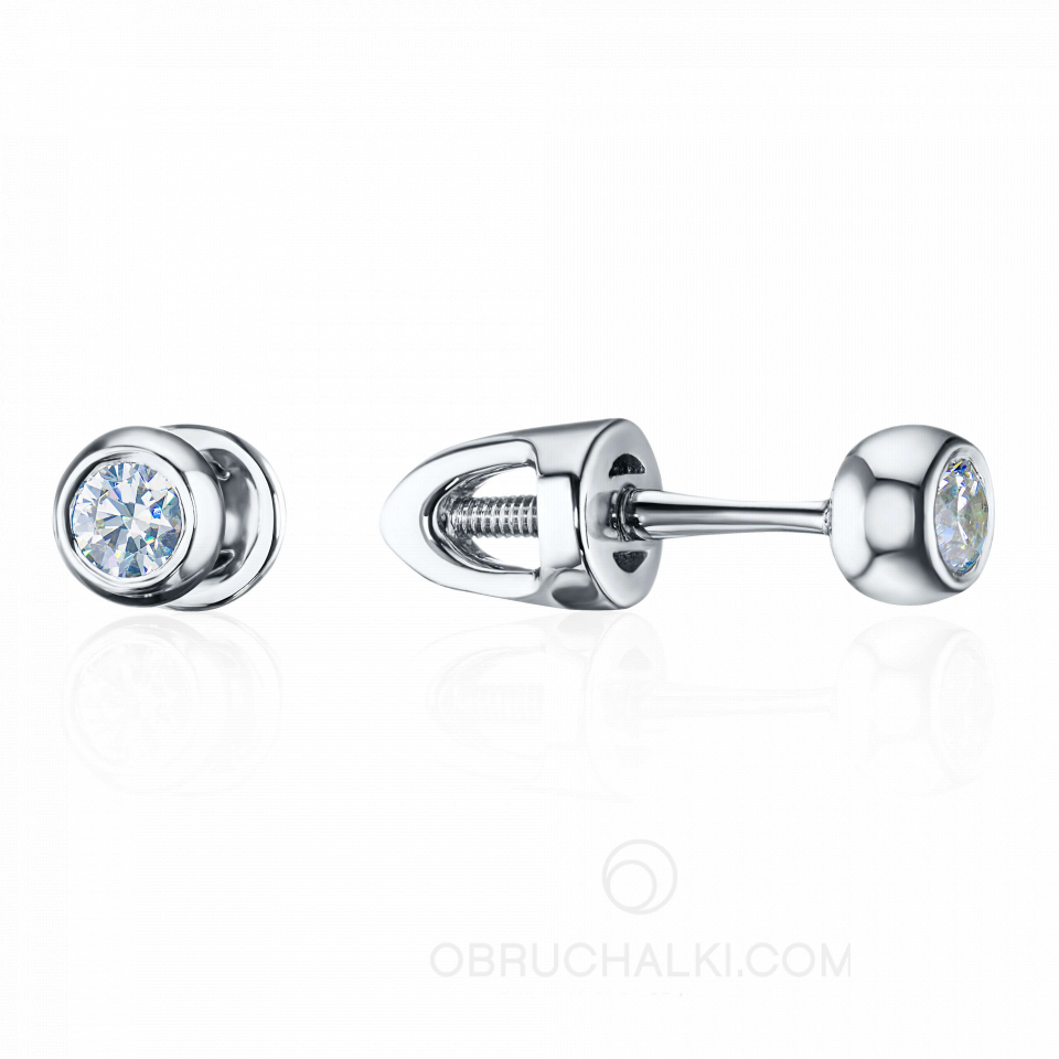 Серьги пусеты с бриллиантами LITTLE PLEASURE I