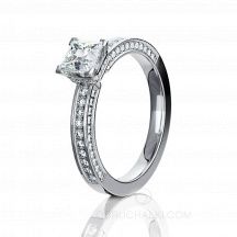 Помолвочное кольцо из белого золота с бриллиантами EIFEL RING фото