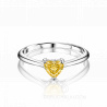 Помолвочное кольцо с жёлтым бриллиантом в форме сердца PROMISE SUN HEART