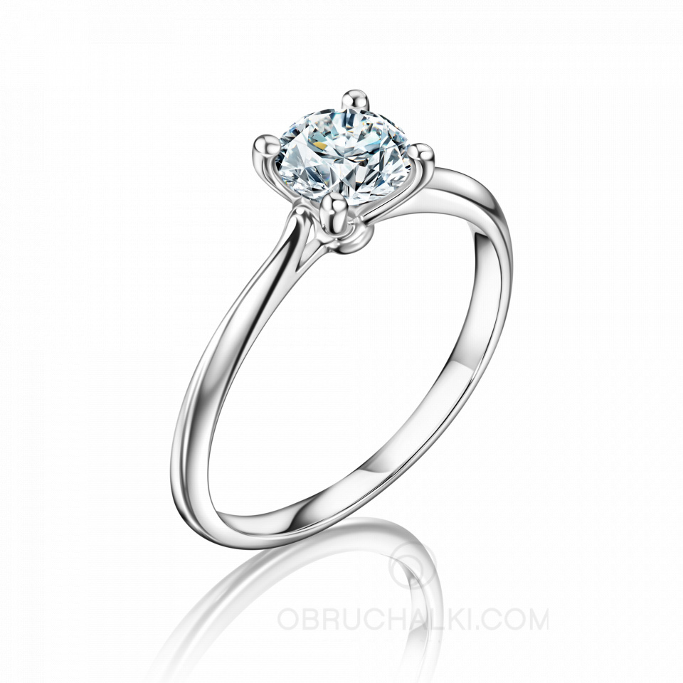 Элегантное помолвочное кольцо с бриллиантом круглой огранки PROMISE ROUND