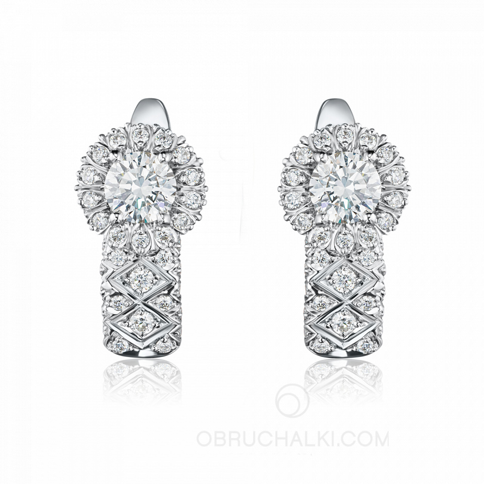 Серьги золотые с бриллиантами на заказ GENTLE TOUCH