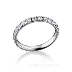 Обручальное кольцо с бриллиантами INFINITY фото