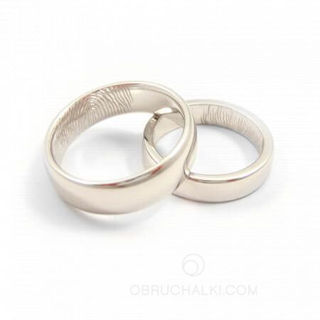 Эксклюзивные обручальные кольца с отпечатком на заказ фото 2