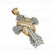 Нательный крест с бриллиантами DIAMOND CROSS III на заказ фото 2
