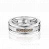 Женское обручальное кольцо из золота с коньячными бриллиантами COMBO ICE COGNAC DIAMONDS