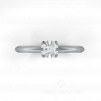 Классическое кольцо для помолвки с круглым бриллиантом SNOW QUEEN  на заказ фото 2
