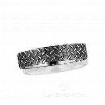 Мужское обручальное кольцо парное TECH в стиле "сталь" фото