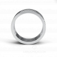 Мужское обручальное кольцо с матовой поверхностью с черными бриллиантами COMBO BONNIE & CLYDE на заказ фото 3