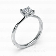 Помолвочное кольцо золотое с квадратным бриллиантом принцесса PRINCESS DREAMS на заказ фото 4