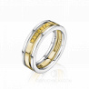 Гладкое женское обручальное кольцо из золота с жёлтыми бриллиантами COMBO GLOSS YELLOW DIAMONDS