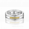 Гладкое женское обручальное кольцо из золота с жёлтыми бриллиантами COMBO GLOSS YELLOW DIAMONDS
