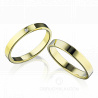 Классические гладкие обручальные кольца с бриллиантом MODERN CLASSIC GOLD