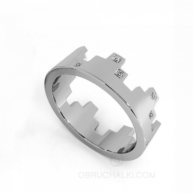 Обручальное кольцо женское с бриллиантами PIXEL RINGS