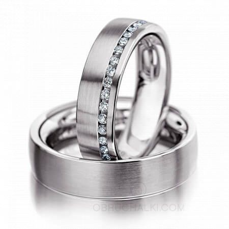 Свадебные кольца с бриллиантами на заказ фото 3