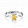 Помолвочное золотое кольцо с желтым бриллиантом огранки эмеральд PROMISE SUN EMERALD