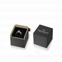 Классическая черная коробочка для помолвочного кольца BLACK WOOD фото