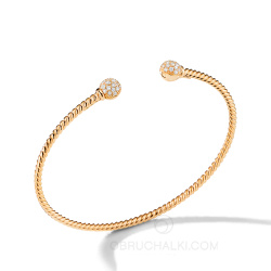 Элегантный женский браслет из золота с бриллиантами фото