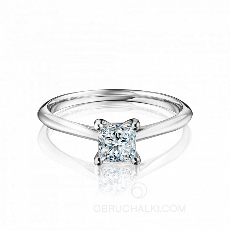 Классическое помолвочное кольцо с квадратным бриллиантом PROMISE PRINCESS