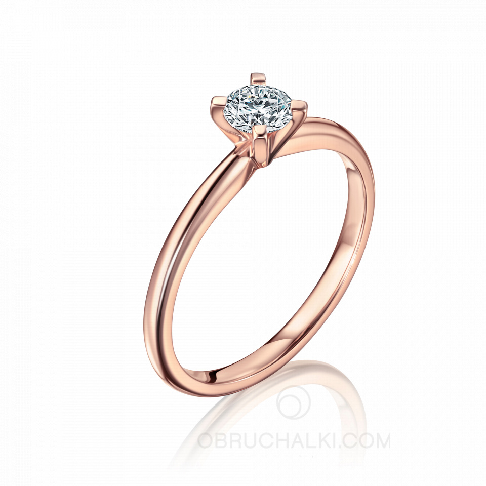 Классическое помолвочное кольцо с бриллиантом NEW YORK HISTORY