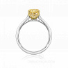 Помолвочное кольцо из белого золота с желтым бриллиантом огранки кушон PROMISE CUSHION SUN CLAW