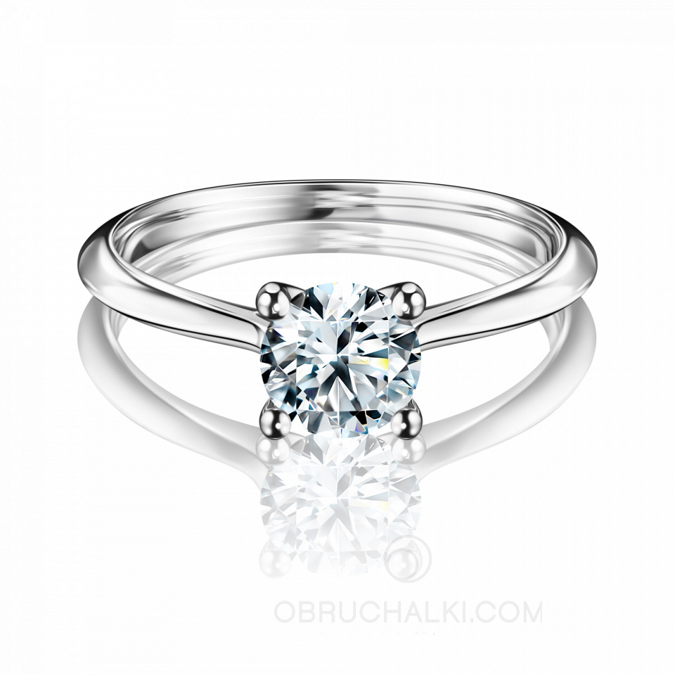 Элегантное помолвочное кольцо с бриллиантом круглой огранки PROMISE ROUND