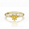 Помолвочное кольцо с желтым бриллиантом огранки сердце SUN HEART RING
