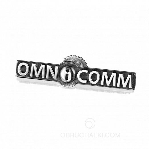 Нагрудные значки из золота и серебра на заказ для компании Омникомм на заказ фото